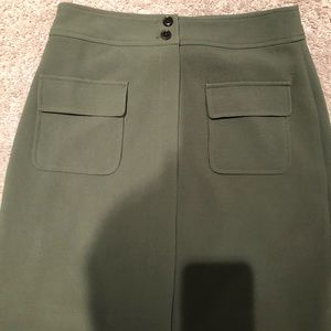 Banana Republic Army Green Knee Length Skirt, 0